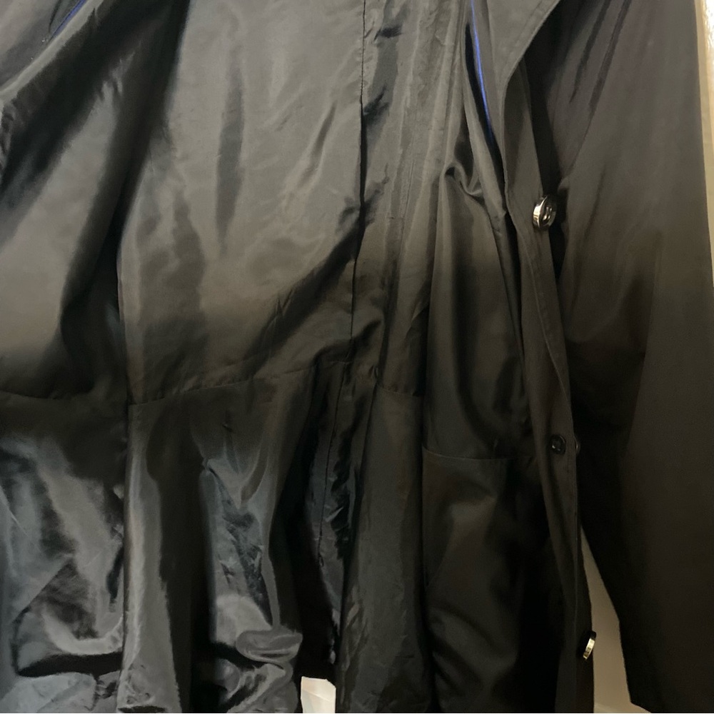 VINTAGE INC INTERNATIONAL CONCEPTS size 1X casual cropped waist tie trench coat - Picture 6 of 10